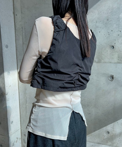 y/m by RIKA（イムバイリカ）の「T/Nタフタジップアップギャザー