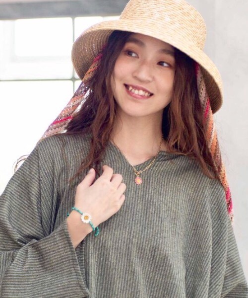 チャイハネ（チャイハネ）の「【チャイハネ】マーガレットミサンガ（ブレスレット・レディース・ブラック/ホワイト/レッド/ピンク/パープル/オレンジ・FREE）」の8枚目の写真