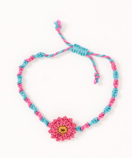 チャイハネ（チャイハネ）の「【チャイハネ】マーガレットミサンガ（ブレスレット・レディース・ブラック/ホワイト/レッド/ピンク/パープル/オレンジ・FREE）」の10枚目の写真