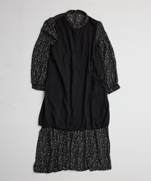 Jayro（ジャイロ）の「花柄シフォンワンピース（ワンピース・レディース・ライトグリーン/ブラック・FREE）」の8枚目の写真