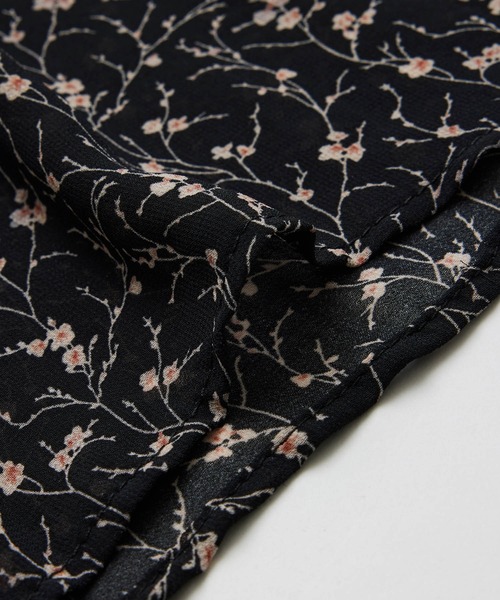 Jayro（ジャイロ）の「花柄シフォンワンピース（ワンピース・レディース・ライトグリーン/ブラック・FREE）」の10枚目の写真