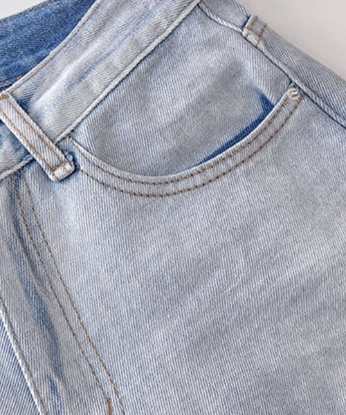 Miniministore(ミニミニストア)の「ダメージ デニムパンツ ハイウエスト韓国(デニムパンツ・レディース・サックスブルー・L/S/XL/M)」の21枚目の写真