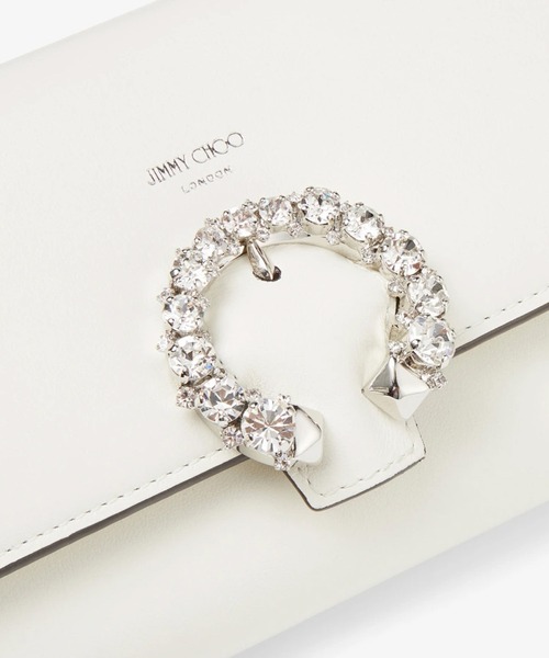 JIMMY CHOO(ジミーチュウ)の「WALLET W/CHAIN(ハンドバッグ・レディース・ホワイト/ブラック・ONE SIZE)」の8枚目の写真