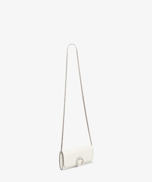 JIMMY CHOO(ジミーチュウ)の「WALLET W/CHAIN(ハンドバッグ・レディース・ホワイト/ブラック・ONE SIZE)」の3枚目の写真