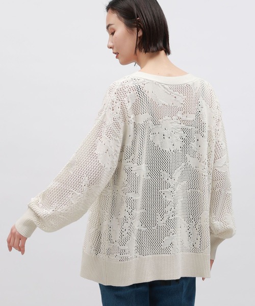 LAKOLE（ラコレ）の「花柄メッシュカーディガン / 111328