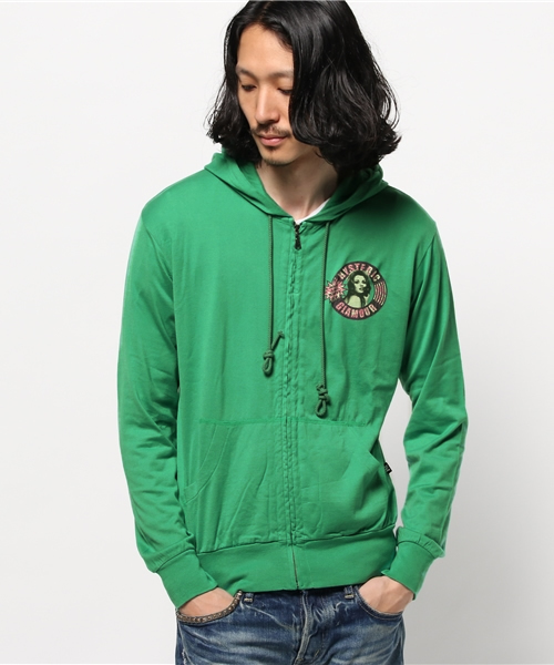 HYSTERIC GLAMOUR(ヒステリックグラマー)の「NICE AND NASTY pt PK(パーカー・メンズ・ホワイト/グリーン/ブラック・LARGE/MEDIUM/SMALL)」の1枚目の写真