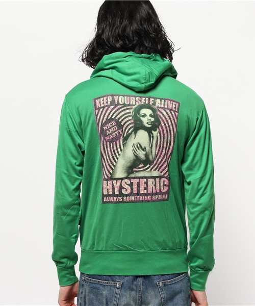 HYSTERIC GLAMOUR(ヒステリックグラマー)の「NICE AND NASTY pt PK(パーカー・メンズ・ホワイト/グリーン/ブラック・LARGE/MEDIUM/SMALL)」の10枚目の写真