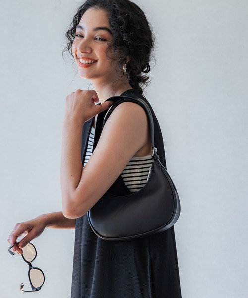 coca（coca）（コカ）の「ハーフムーンワンハンドルバッグ（ハンドバッグ・レディース・ブラック/アイボリー・ONE SIZE）」の12枚目の写真