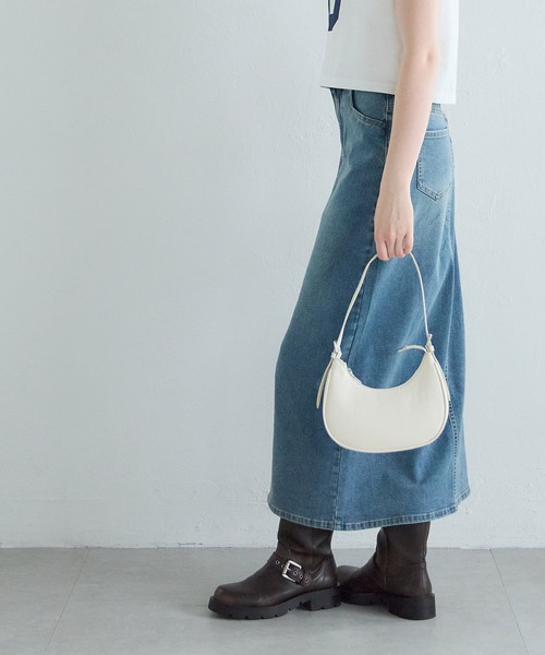 coca（coca）（コカ）の「ハーフムーンワンハンドルバッグ（ハンドバッグ・レディース・ブラック/アイボリー・ONE SIZE）」の3枚目の写真