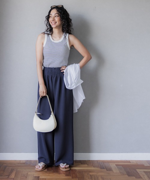 coca（coca）（コカ）の「ハーフムーンワンハンドルバッグ（ハンドバッグ・レディース・ブラック/アイボリー・ONE SIZE）」の5枚目の写真