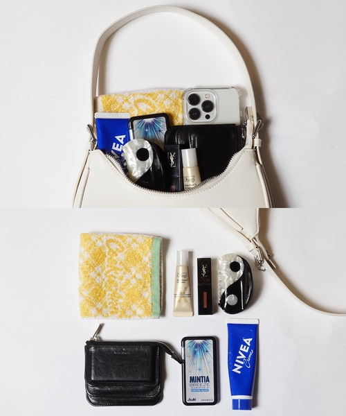 coca（coca）（コカ）の「ハーフムーンワンハンドルバッグ（ハンドバッグ・レディース・ブラック/アイボリー・ONE SIZE）」の14枚目の写真