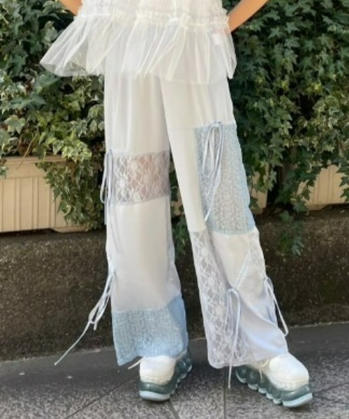LACY PATCH WORK DROST パンツ Candy Stripper パンツ LACY PATCH WORK DROST レディース