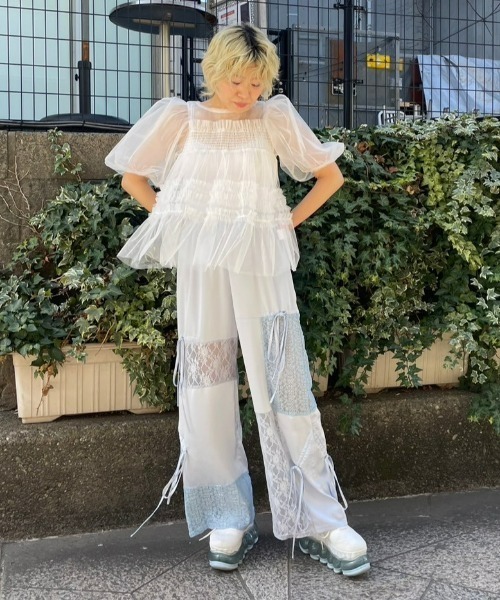 LACY PATCH WORK DROST パンツ