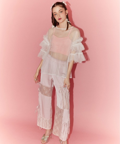 LACY PATCH WORK DROST パンツ