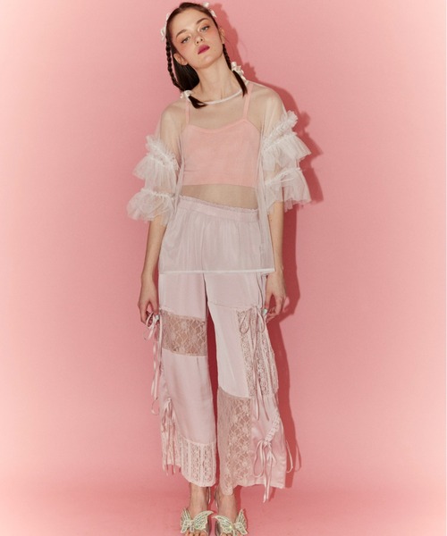 LACY PATCH WORK DROST パンツ