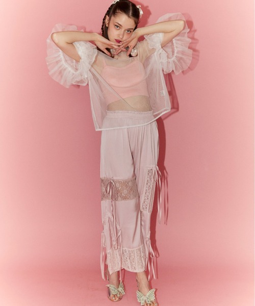 LACY PATCH WORK DROST パンツ