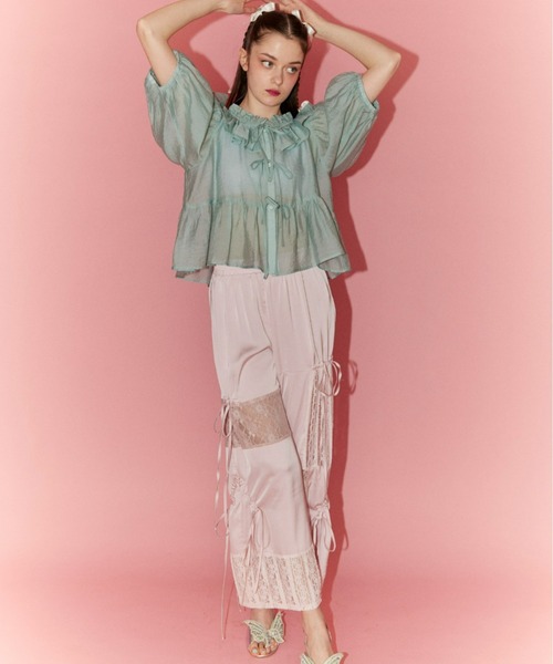 LACY PATCH WORK DROST パンツ