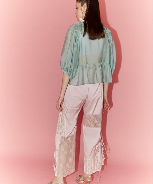 LACY PATCH WORK DROST パンツ