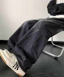 SHEPP | デザイン ワイドパンツ(デニムパンツ)