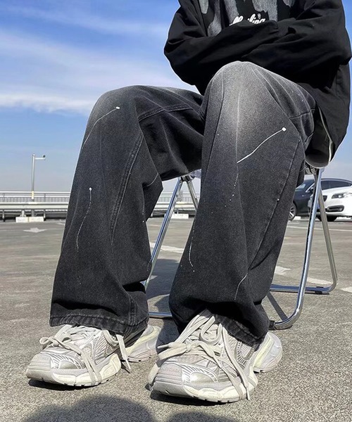 SHEPP（シープ）の「デザイン ワイドパンツ（デニムパンツ・メンズ・ブラック・S/L/M）」の13枚目の写真