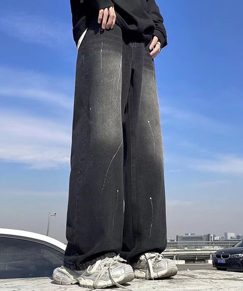 SHEPP（シープ）の「デザイン ワイドパンツ（デニムパンツ・メンズ・ブラック・S/L/M）」の12枚目の写真