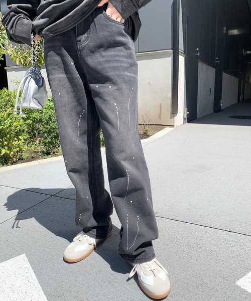 SHEPP（シープ）の「デザイン ワイドパンツ（デニムパンツ・メンズ・ブラック・S/L/M）」の15枚目の写真