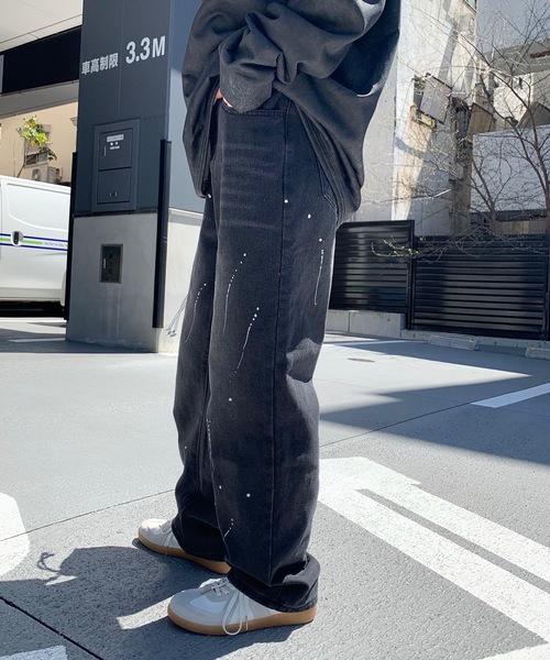 SHEPP（シープ）の「デザイン ワイドパンツ（デニムパンツ・メンズ・ブラック・S/L/M）」の16枚目の写真