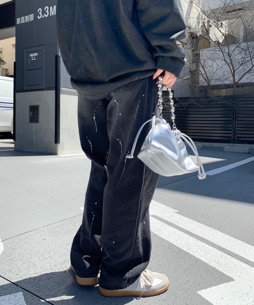 SHEPP（シープ）の「デザイン ワイドパンツ（デニムパンツ・メンズ・ブラック・S/L/M）」の17枚目の写真