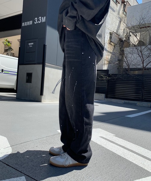 SHEPP（シープ）の「デザイン ワイドパンツ（デニムパンツ・メンズ・ブラック・S/L/M）」の20枚目の写真