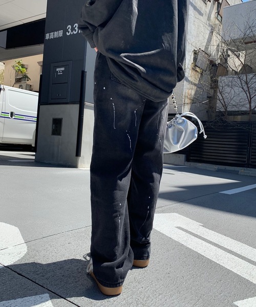 SHEPP（シープ）の「デザイン ワイドパンツ（デニムパンツ・メンズ・ブラック・S/L/M）」の21枚目の写真