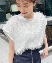 Meli rich | カットフェザードルマンベスト(Tシャツ/カットソー)