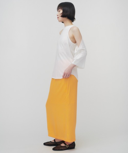 THINGS THAT MATTER（シングス ザット マター）の「LAYERED CUT AND SEW TOPS / レイヤードカットソートップス（Tシャツ/カットソー・レディース・ブラック/ホワイト/チャコールグレー・FREE）」の10枚目の写真