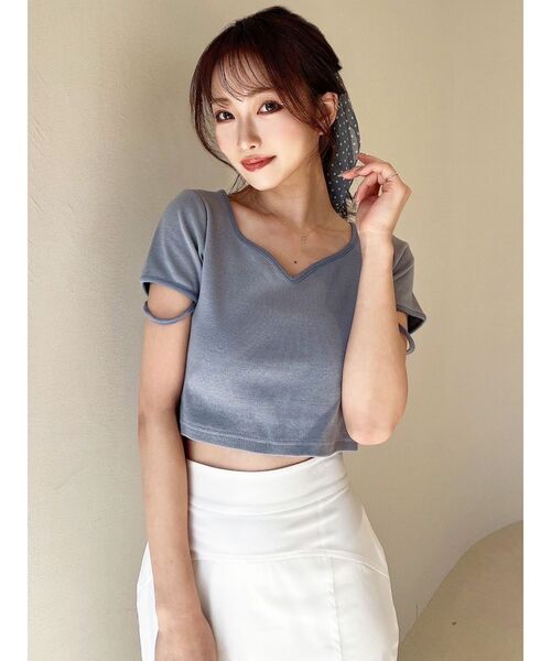 RESEXXY（リゼクシー）の「スリーブデザイントップス（Tシャツ/カットソー・レディース・ブルー/ブラック/その他1/オレンジ・FREE）」の11枚目の写真
