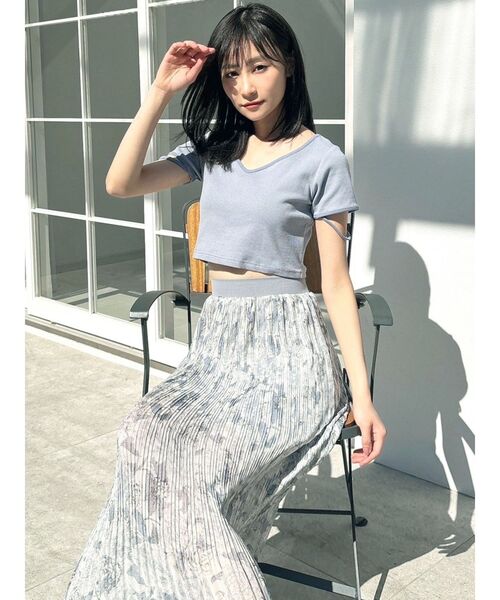 RESEXXY（リゼクシー）の「スリーブデザイントップス（Tシャツ/カットソー・レディース・ブルー/ブラック/その他1/オレンジ・FREE）」の22枚目の写真