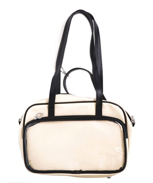 Mayree（メイリー）の「【urge select】クリアポケット スクールバッグ【A4サイズ収納可能】（ショルダーバッグ・レディース・ブラック/ホワイト・FREE）」の10枚目の写真