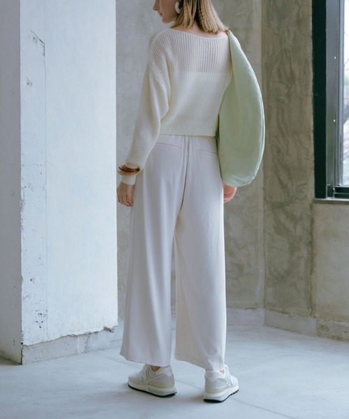 Lil Ambition（リルアンビション）の「ショートニットプルオーバー（ニット/セーター・レディース・ミント/ホワイト/ベビーピンク/ブラック・FREE）」の6枚目の写真