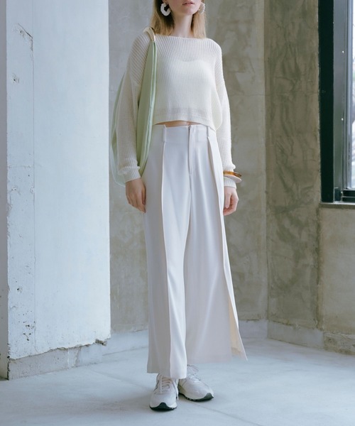 Lil Ambition（リルアンビション）の「ショートニットプルオーバー（ニット/セーター・レディース・ミント/ホワイト/ベビーピンク/ブラック・FREE）」の7枚目の写真