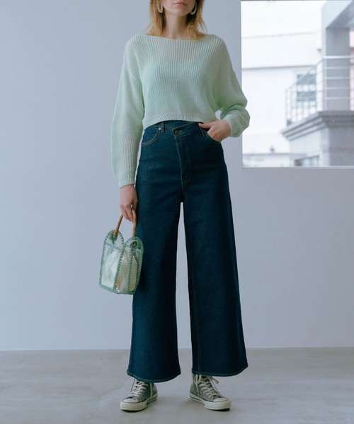 Lil Ambition（リルアンビション）の「ショートニットプルオーバー（ニット/セーター・レディース・ミント/ホワイト/ベビーピンク/ブラック・FREE）」の14枚目の写真