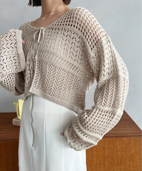 【セール】パッチワークコンパクトカーディガン（カーディガン/ボレロ）｜Olu.（オルドット）