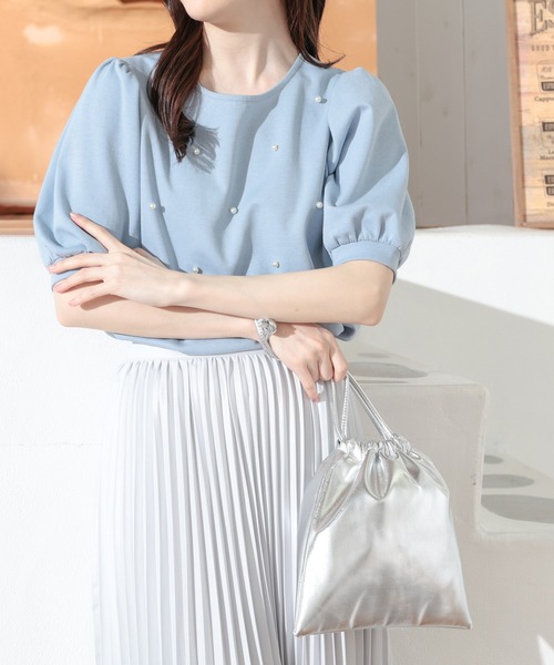 Honeys（ハニーズ）の「２ｗａｙ巾着バッグ（ショルダーバッグ・レディース・ベージュ系その他/シルバー/ブラック・FREE）」の11枚目の写真