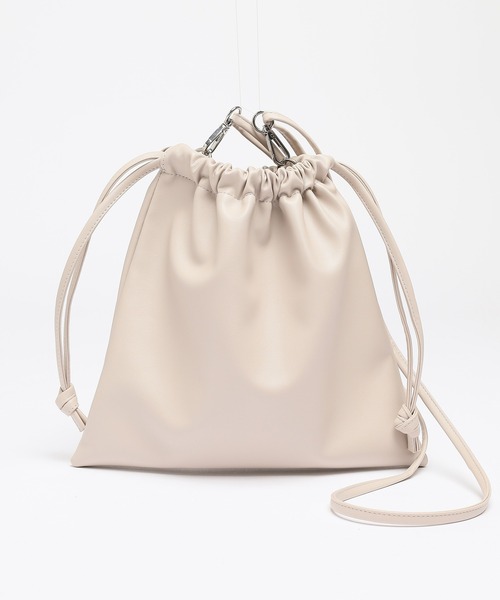 Honeys（ハニーズ）の「２ｗａｙ巾着バッグ（ショルダーバッグ・レディース・ベージュ系その他/シルバー/ブラック・FREE）」の15枚目の写真