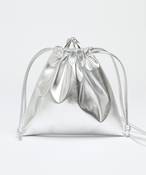 Honeys（ハニーズ）の「２ｗａｙ巾着バッグ（ショルダーバッグ・レディース・ベージュ系その他/シルバー/ブラック・FREE）」の18枚目の写真