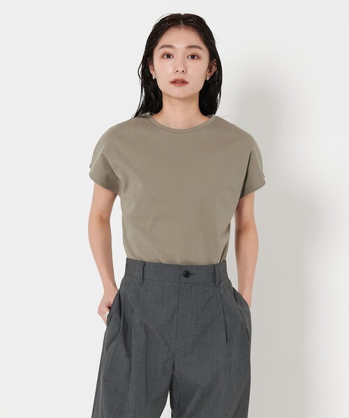 MARW UNITED ARROWS（マルゥ ユナイテッドアローズ）の「＜MARW UNITED ARROWS＞ベーシック クルーネック Tシャツ ‐汗ジミ防止‐（Tシャツ/カットソー・レディース・ダークグレー/ホワイト/ブラック/オリーブ/クリーム・FREE）」の5枚目の写真