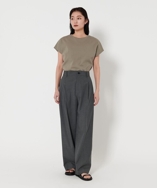 MARW UNITED ARROWS（マルゥ ユナイテッドアローズ）の「＜MARW UNITED ARROWS＞ベーシック クルーネック Tシャツ ‐汗ジミ防止‐（Tシャツ/カットソー・レディース・ダークグレー/ホワイト/ブラック/オリーブ/クリーム・FREE）」の22枚目の写真