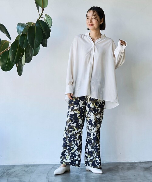 セール】フラワープリントワイドパンツ（その他パンツ）｜coen