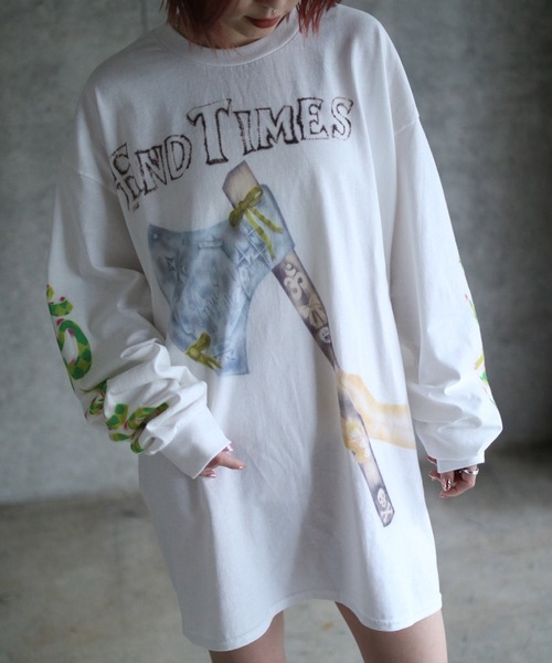 grapevine by k3（グレープバインバイケースリー）の「Axe T shirt（Tシャツ/カットソー・メンズ・ホワイト・M/L）」の6枚目の写真