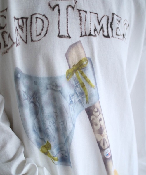 grapevine by k3（グレープバインバイケースリー）の「Axe T shirt（Tシャツ/カットソー・メンズ・ホワイト・M/L）」の8枚目の写真