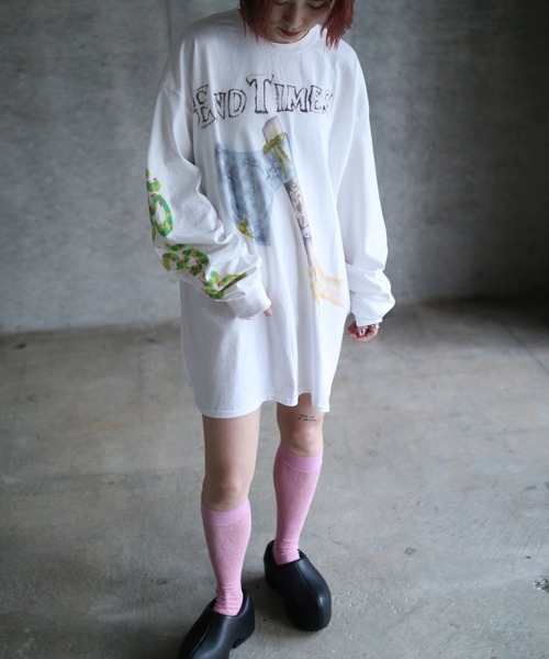 grapevine by k3（グレープバインバイケースリー）の「Axe T shirt（Tシャツ/カットソー・メンズ・ホワイト・M/L）」の2枚目の写真