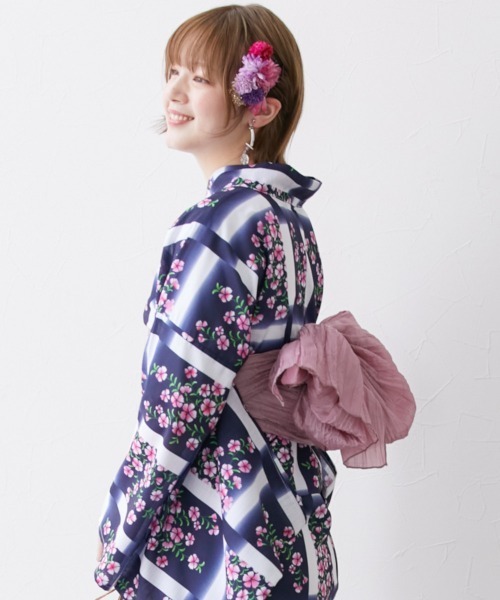 nissen（ニッセン）の「兵児帯【単品】（浴衣・レディース・マスタード/ピンク/ターコイズブルー・01）」の7枚目の写真