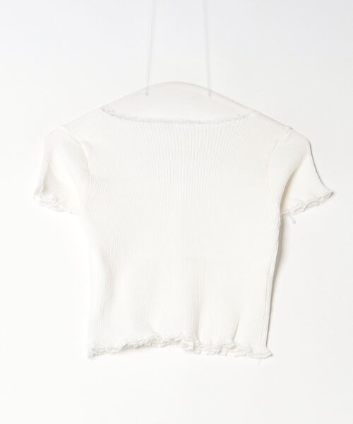 PHILLY(フィリー)の「【PHILLY】プチレースリブニットカーディガン(カーディガン/ボレロ・レディース・ブラック/ホワイト/ブルー・FREE)」の10枚目の写真